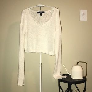 White crop sweater